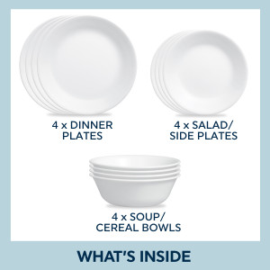 Winter Frost White Vitrelle 12pc Set