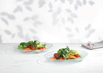 Rain Oval Serve Bowl 25cm