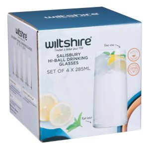 Salisbury Hiball Tumbler Glasses 285ml - Set 4