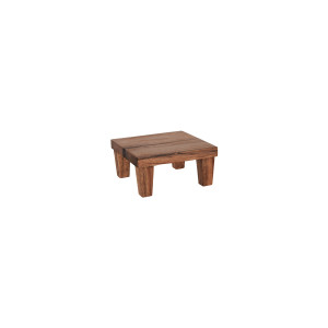 Serve Natural Acacia Square Stand with Legs 210x210x100mm
