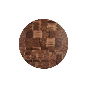 Serve Natural Acacia Round Butchers Block with Handles 530x40mm