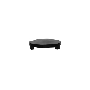 Serve Black Acacia Round Display Stand Footed 255x50mm
