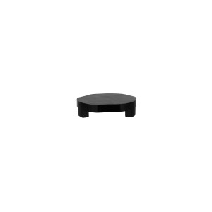Serve Black Acacia Round Display Stand Footed 200x50mm