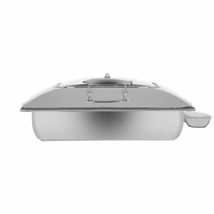 Deluxe Chafer Rectangular 1/1 Size with Glass Lid & Side Dish