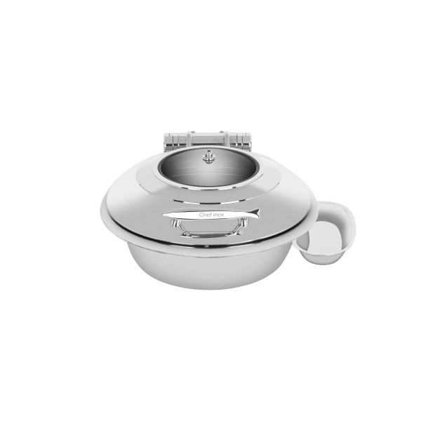 Deluxe Chafer Small Round with Glass Lid & Side Dish
