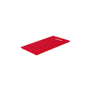 Cutting Board Polyethylene Red with Handle 400x250x13mm