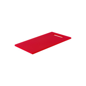 Cutting Board Polyethylene Red with Handle 450x300x12mm