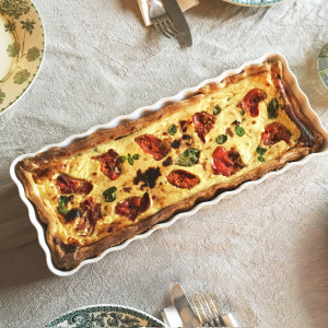 Slim Rectangular Tart Dish - Clay