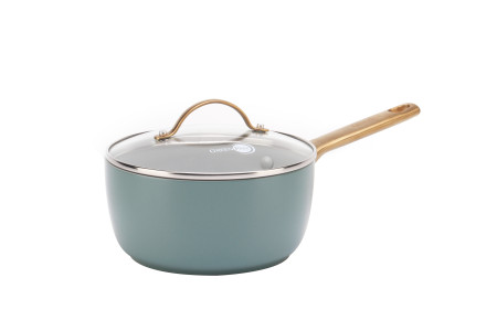 Padova Smokey Blue Covered Saucepan 18cm / 2.01L