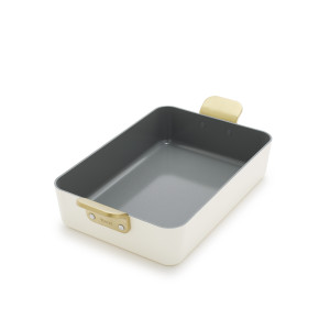 Ceramic Non-Stick Roasting Pan | Carrara White