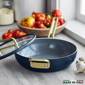Ceramic Non-Stick 29cm Junior Stanley Pan | Oxford Blue
