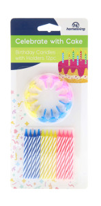 Birthday Candles with Holder 12pk