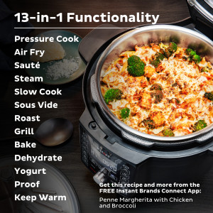 INSTANT POT DUO CRISP ULTIMATE LID 13-in-1 6.5 Quart Air Fryer Pressure  Cooker +