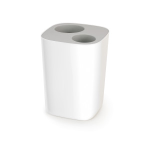 Split Bathroom Waste Seperation Bin (Grey/White)