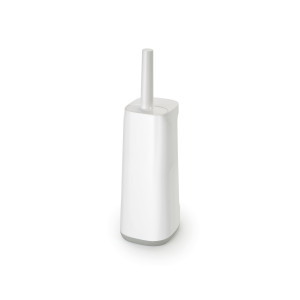 Flex Silicone Toilet Brush With Storage - White