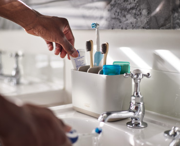 EasyStore Large Toothbrush Caddy - Ecru