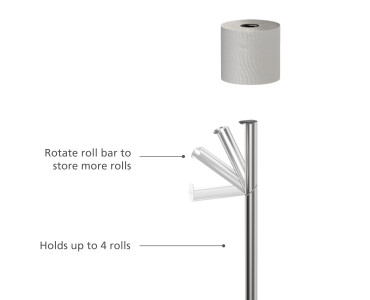 Luxe 2in1 Toilet Roll Stand