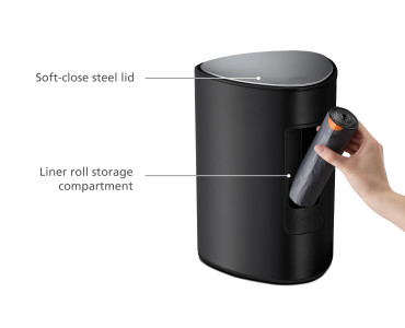 Easystore 5L Pedal Bin Matte - Black