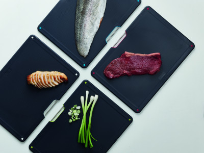 Folio Steel 4-piece chopping board set – Stainless Steel