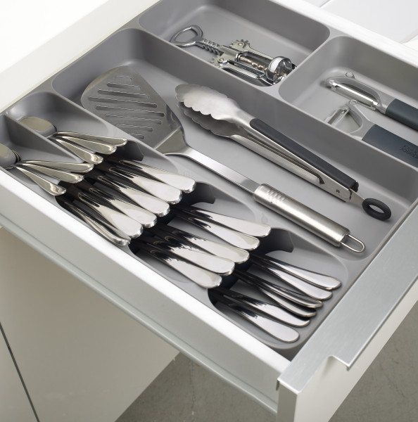 DrawerStore cutlery utensil and gadget organiser - Grey