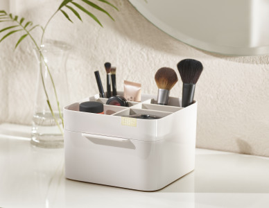 Viva Cosmetic Organiser with Drawer - Shell