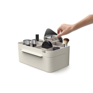 Viva Large Cosmetic Organiser with Removable Mirror - Shell