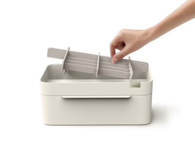 Viva Large Cosmetic Organiser with Removable Mirror - Shell