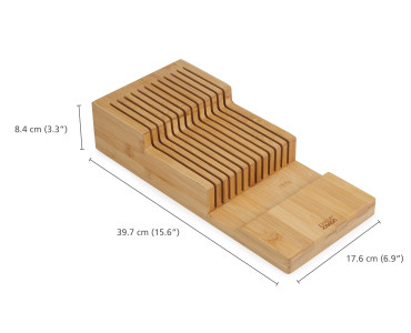 Drawerstore Bamboo 2-Tier Knife Organiser