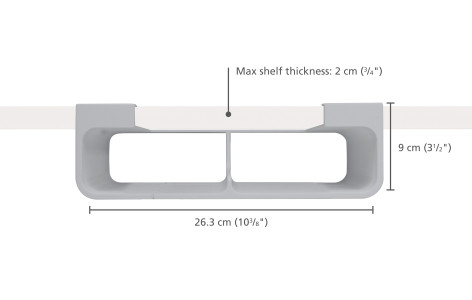 CupboardStore Film, Foil and Bag Organiser - Grey