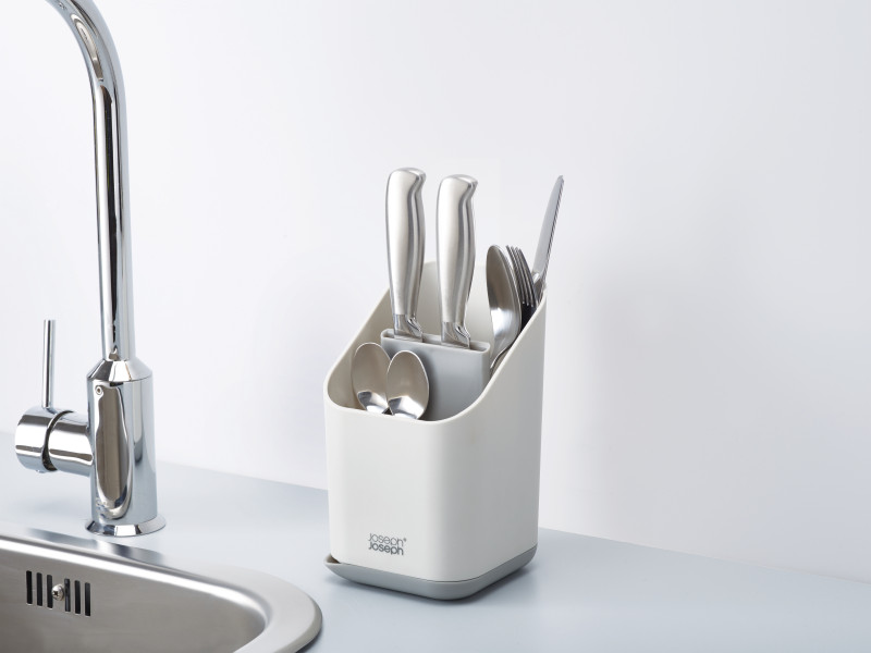 Duo Cutlery drainer with knife slot