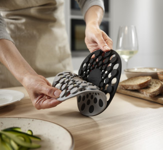 Spot-On Set of 2 Silicone Trivets (Round) - Grey