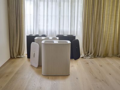 Tota Trio Luxe 90L Laundry Basket (Ecru)