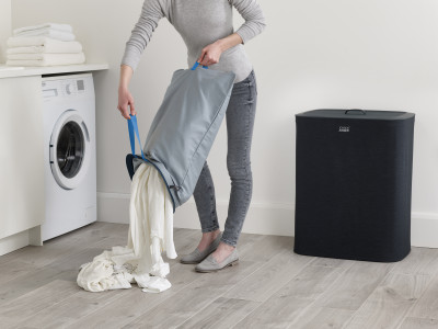Tota 90L Laundry Separation Basket - Carbon Black