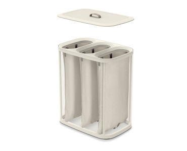 Tota Trio 90L Laundry Separation Basket - Ecru
