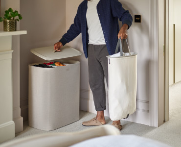 Tota Trio 90L Laundry Separation Basket - Ecru