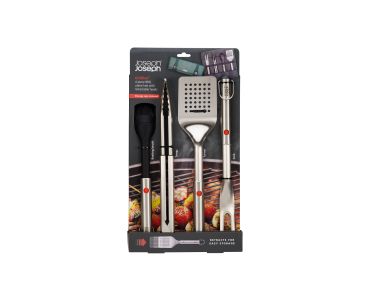 GrillOut 4-piece BBQ utensil set w. case