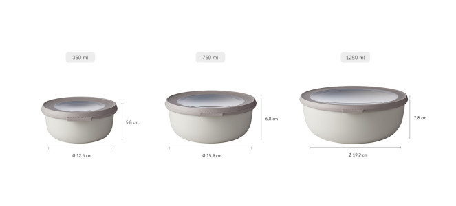 Cirqula Round 3-Piece Small Set Nordic White