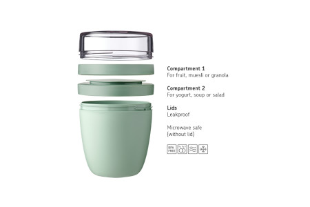 Lunch Pot Ellipse Nordic Sage