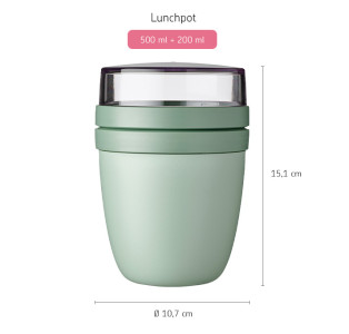 Lunch Pot Ellipse Nordic Sage