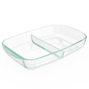 Divided Glass Bakeware 8x12"  2.6L