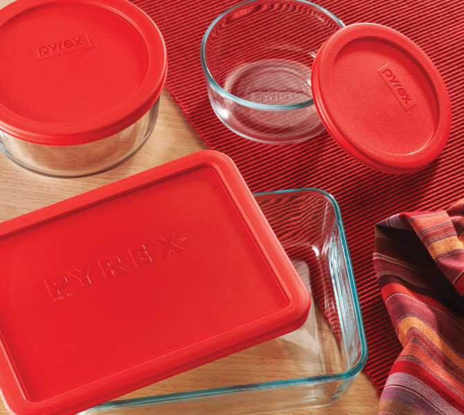 Simply Store™ 6 Cup Rectangle Container with Red Lid