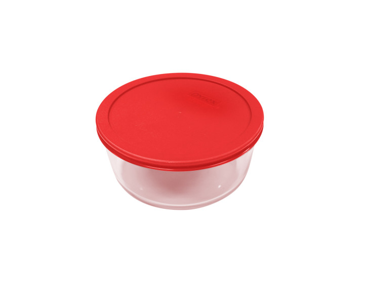 Simply Store™ 2 Cup Round Container with Red Lid