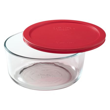 Simply Store™ 7 Cup Round Container with Red Lid