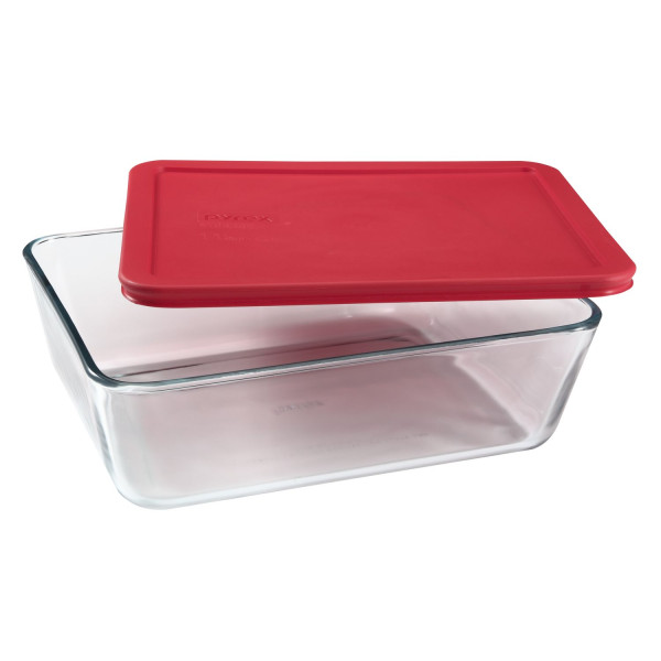 Simply Store™ 11 Cup Rectangle Container with Red Lid