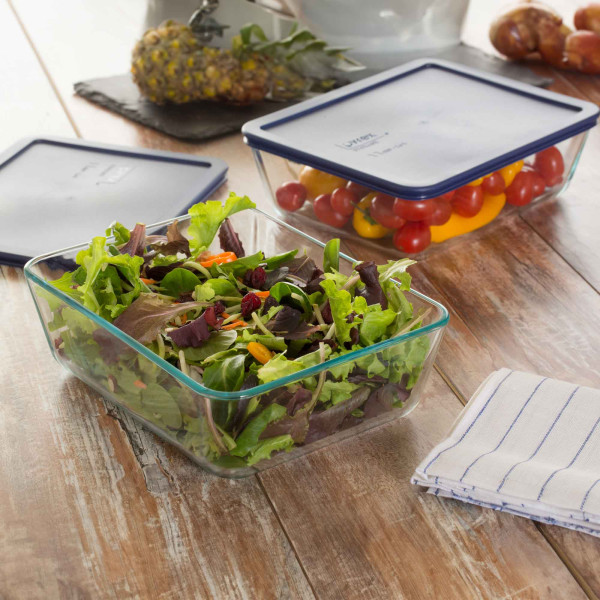 Simply Store™ 6 Cup Rectangle Container with Blue Lid