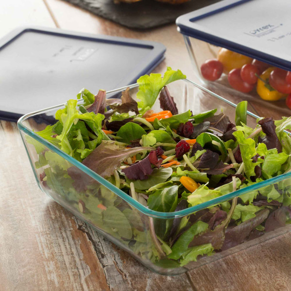 Simply Store™ 3 Cup Rectangle Container with Blue Lid