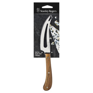 Pistol Grip Acacia Slotted Soft Cheese Knife
