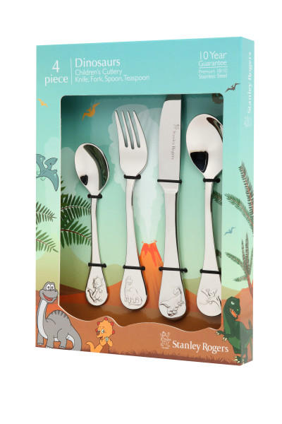 Children's Cutlery 4 Piece Set - Dinosaurs