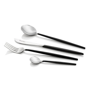 Piper Black 16 Piece Cutlery Set