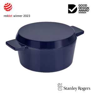 Cast Iron French Oven Mid Blue 24cm